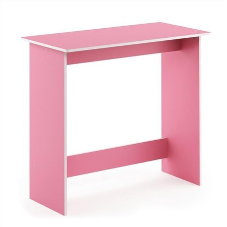 FURINNO Furinno 14035PI Simplistic Study Table; Pink & White 14035PI